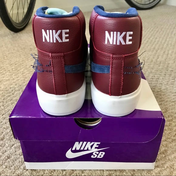 Nike SB Zoom Blazer Mid Edge Team Red Skate Shoes - Picture 5 of 12